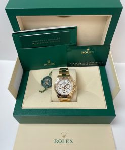 Alternative view of Rolex Yellow Gold Cosmograph Daytona 40 Watch - White Index Dial (Ref # 116508)