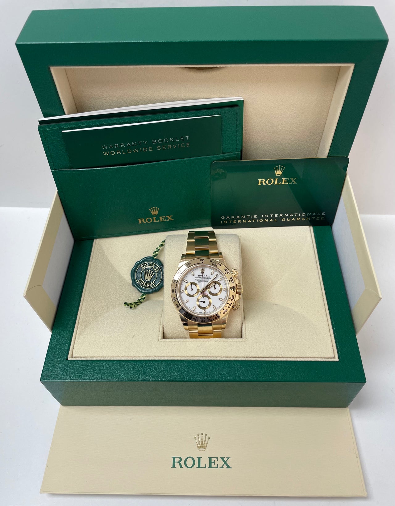 Rolex Yellow Gold Cosmograph Daytona 40 Watch - White Index Dial (Ref # 116508) - Image 2