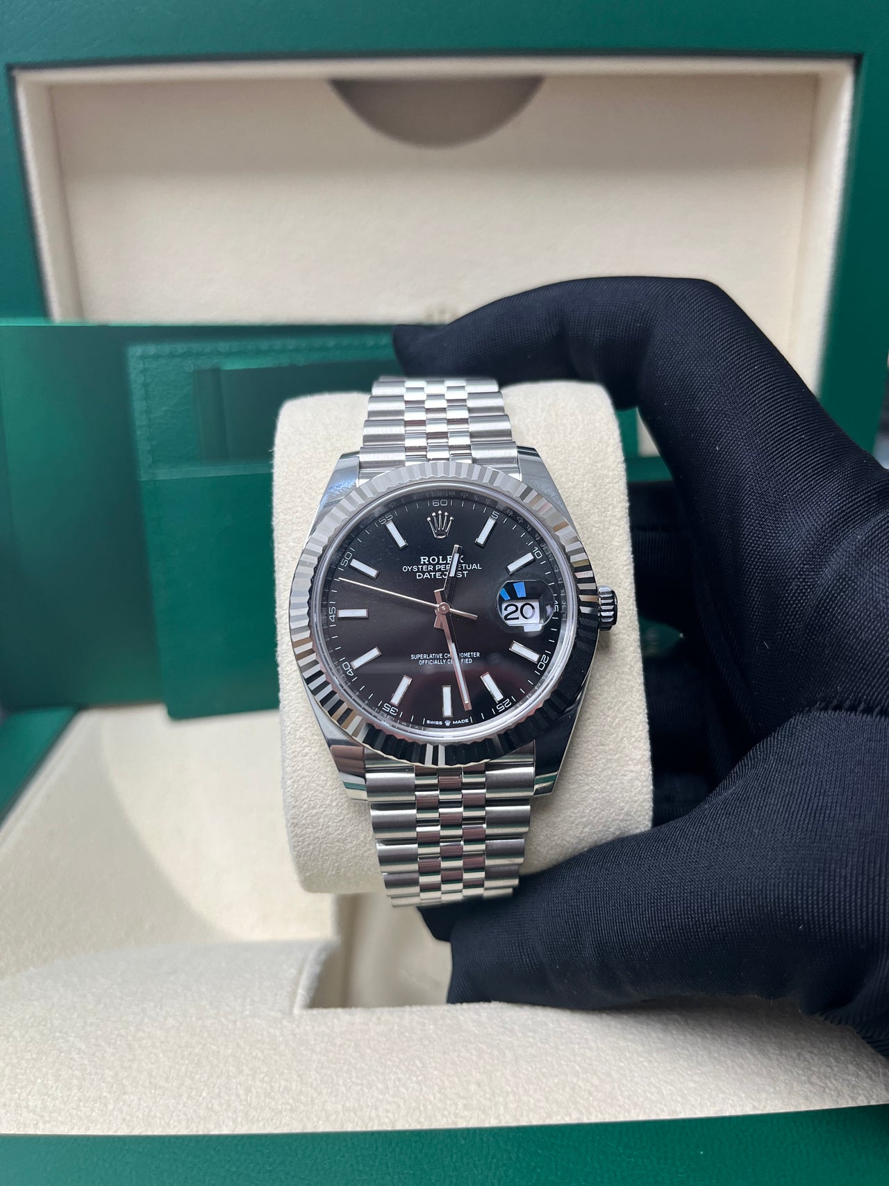 Rolex Datejust 41 41 mm Oystersteel and white gold 126334-0018 - Image 11