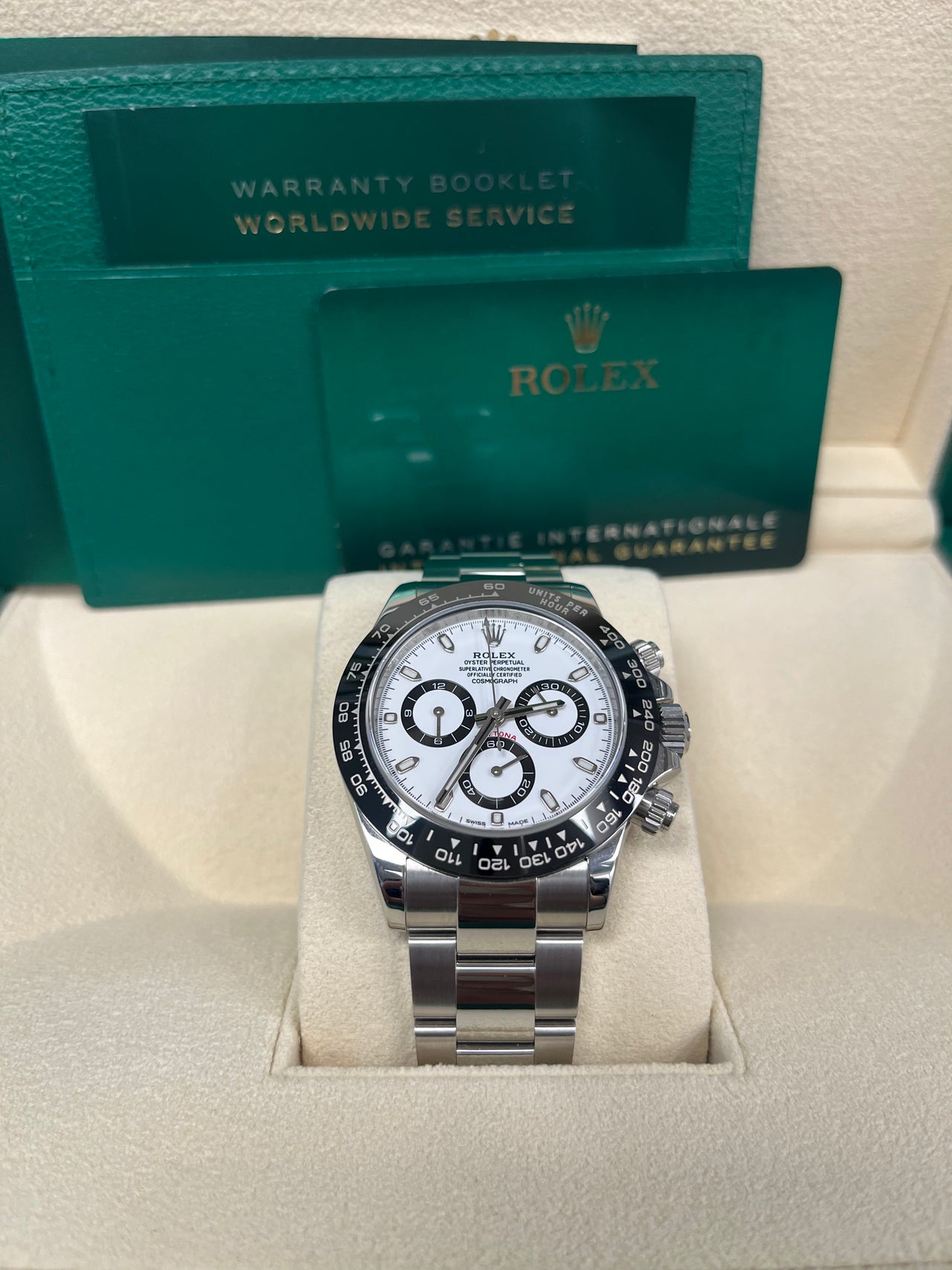 Rolex Panda Daytona 40mm - Stainless Steel - White Panda Index Dial - Ceramic Bezel (Ref# 116500LN) - Image 2