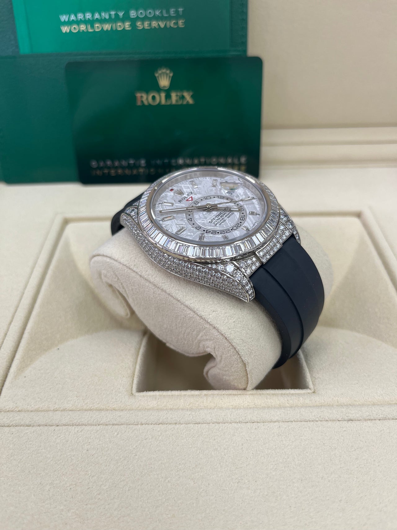 Rolex Sky-Dweller Meteorite Diamonds Baguette Dial Factory Diamonds (Reference # 326259tbr) - Image 9