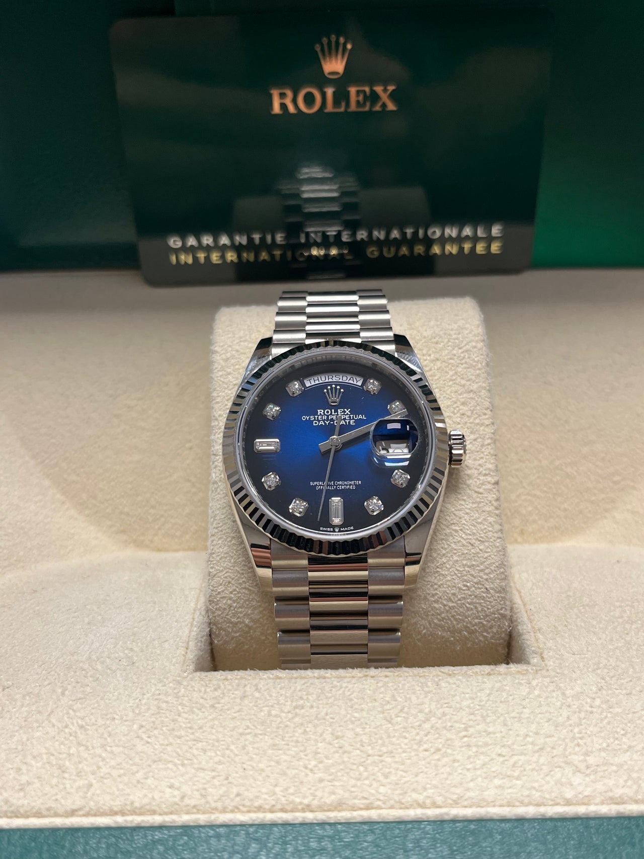 Rolex Day-Date 36 36 mm white gold 128239-0023 - Image 2