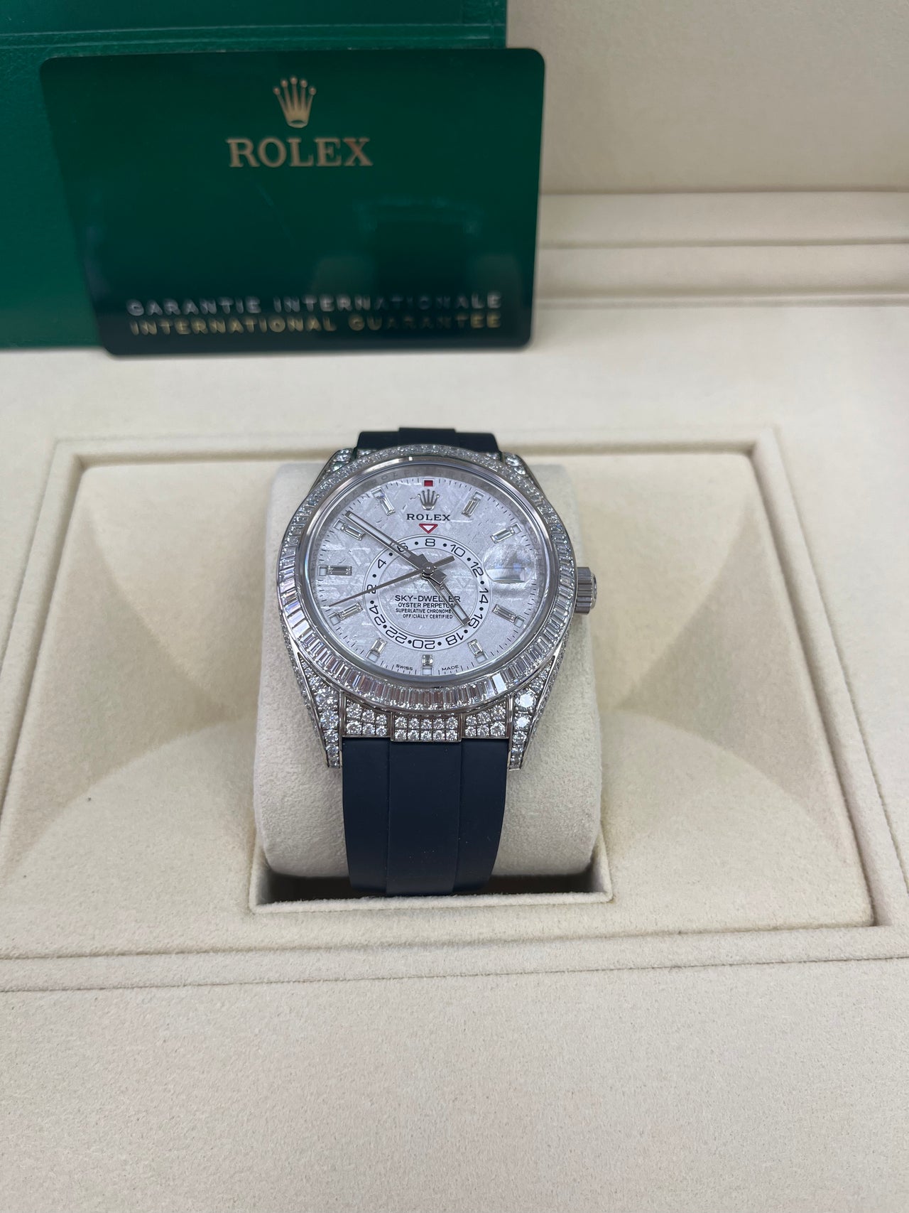 Rolex Sky-Dweller Meteorite Diamonds Baguette Dial Factory Diamonds (Reference # 326259tbr) - Image 4