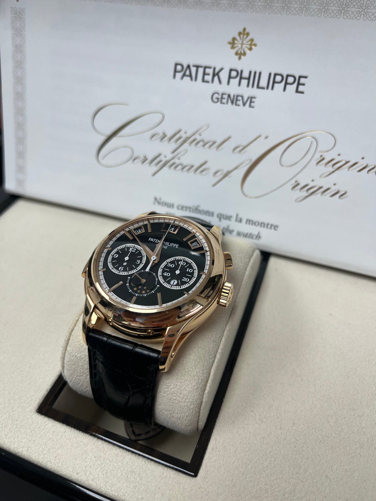 Patek Philippe Grand Complications (submodel) Rose Gold Black Dial 5208R-001 - Image 5