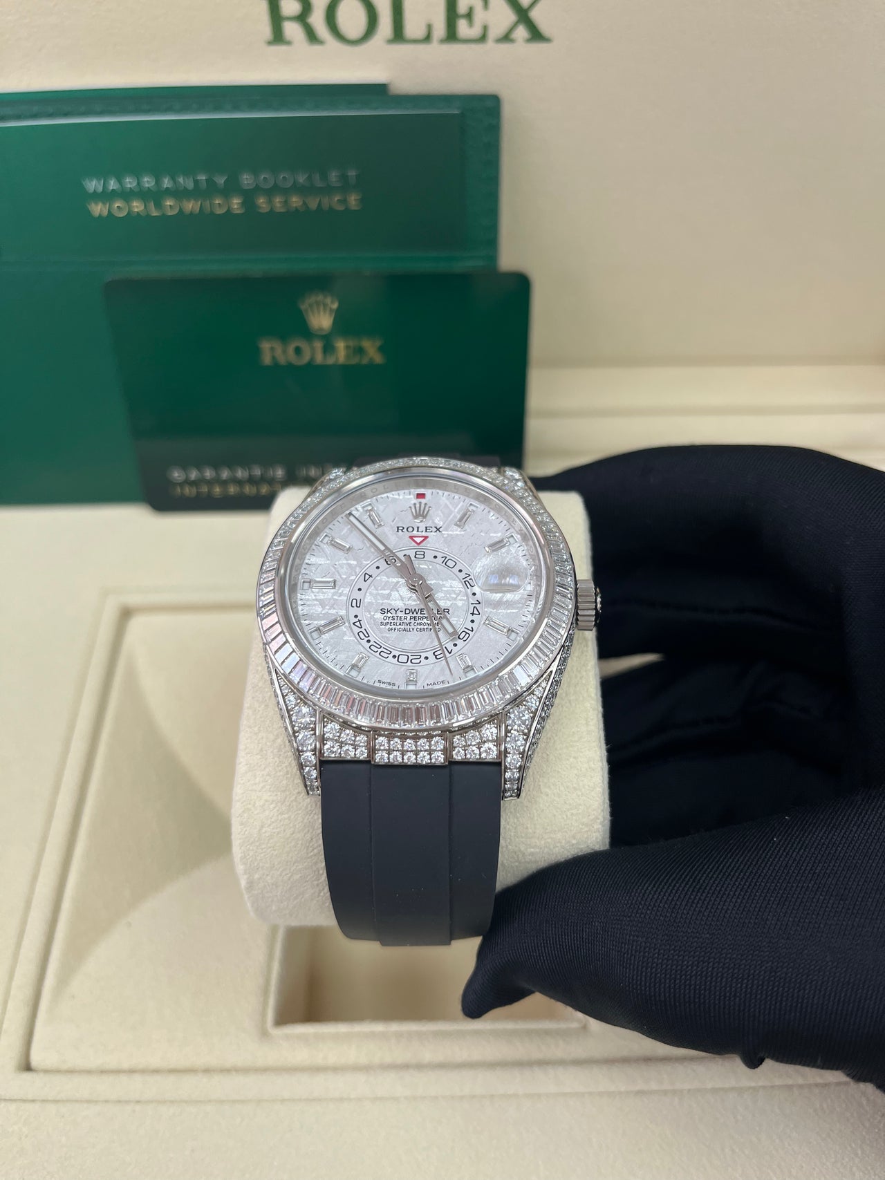 Rolex Sky-Dweller Meteorite Diamonds Baguette Dial Factory Diamonds (Reference # 326259tbr) - Image 15