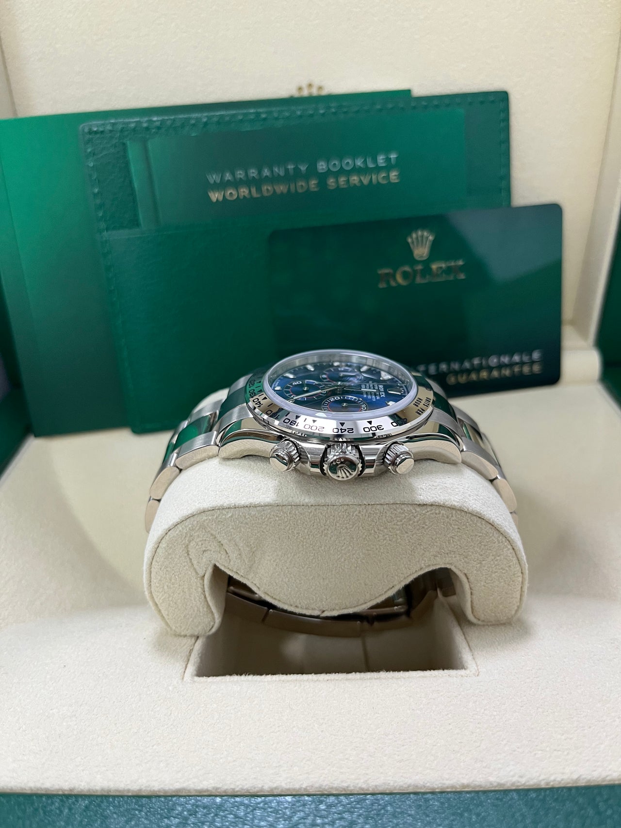 Rolex Daytona White Gold Cosmograph 40 Watch - Blue Index Dial (Ref# 116509) - Image 3