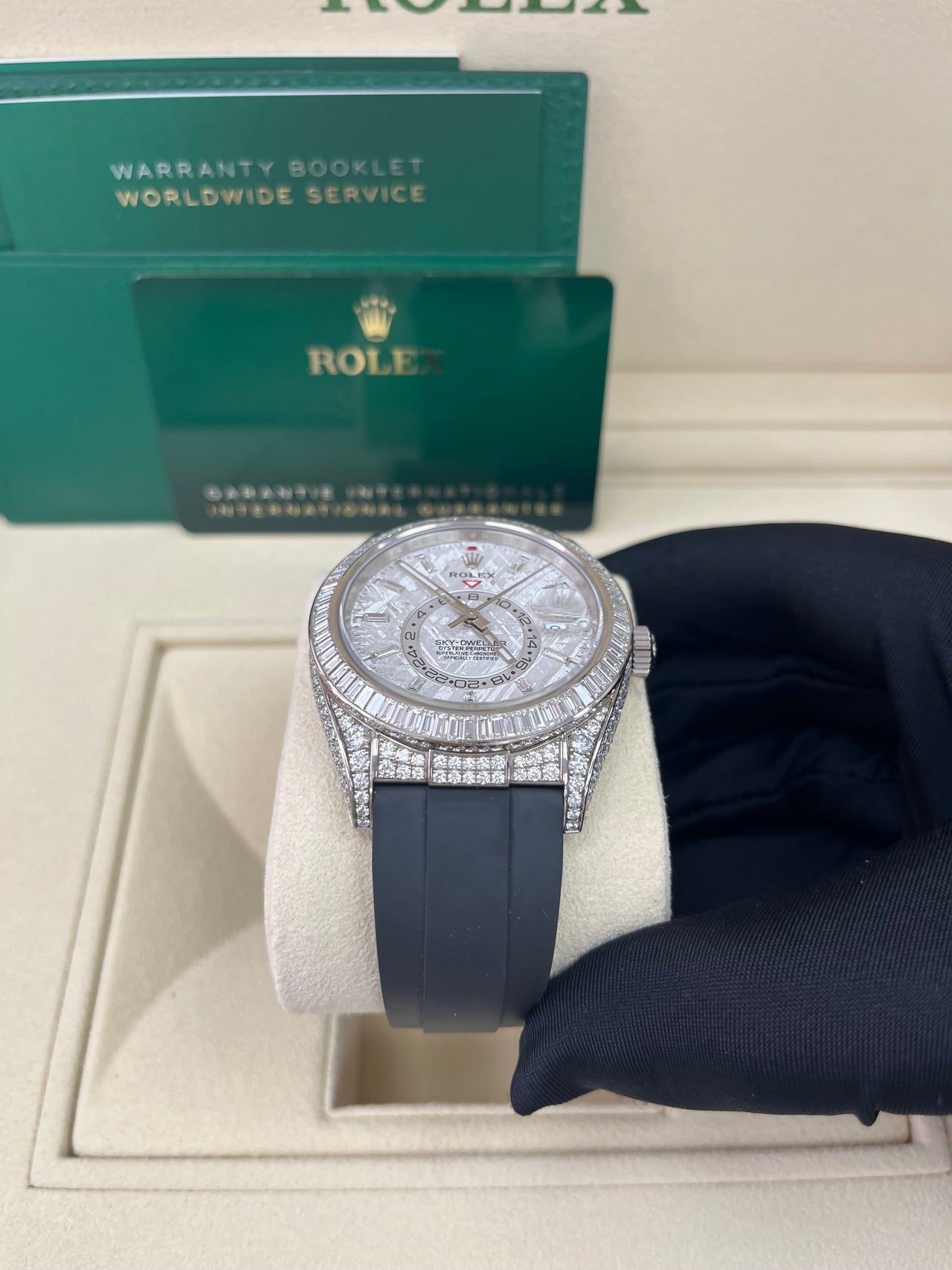 Rolex Sky-Dweller Meteorite Diamonds Baguette Dial Factory Diamonds (Reference # 326259tbr) - Image 11