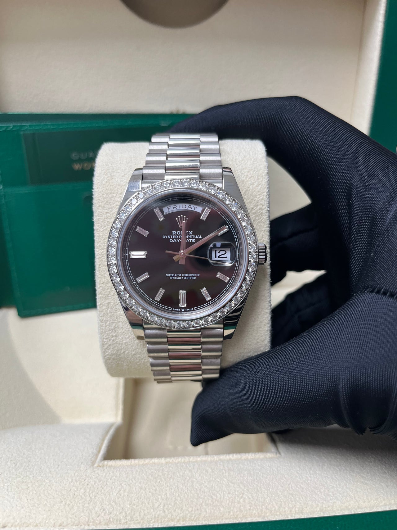 Rolex Day-Date 40 40 mm white gold and diamonds 228349rbr-0003 - Image 4