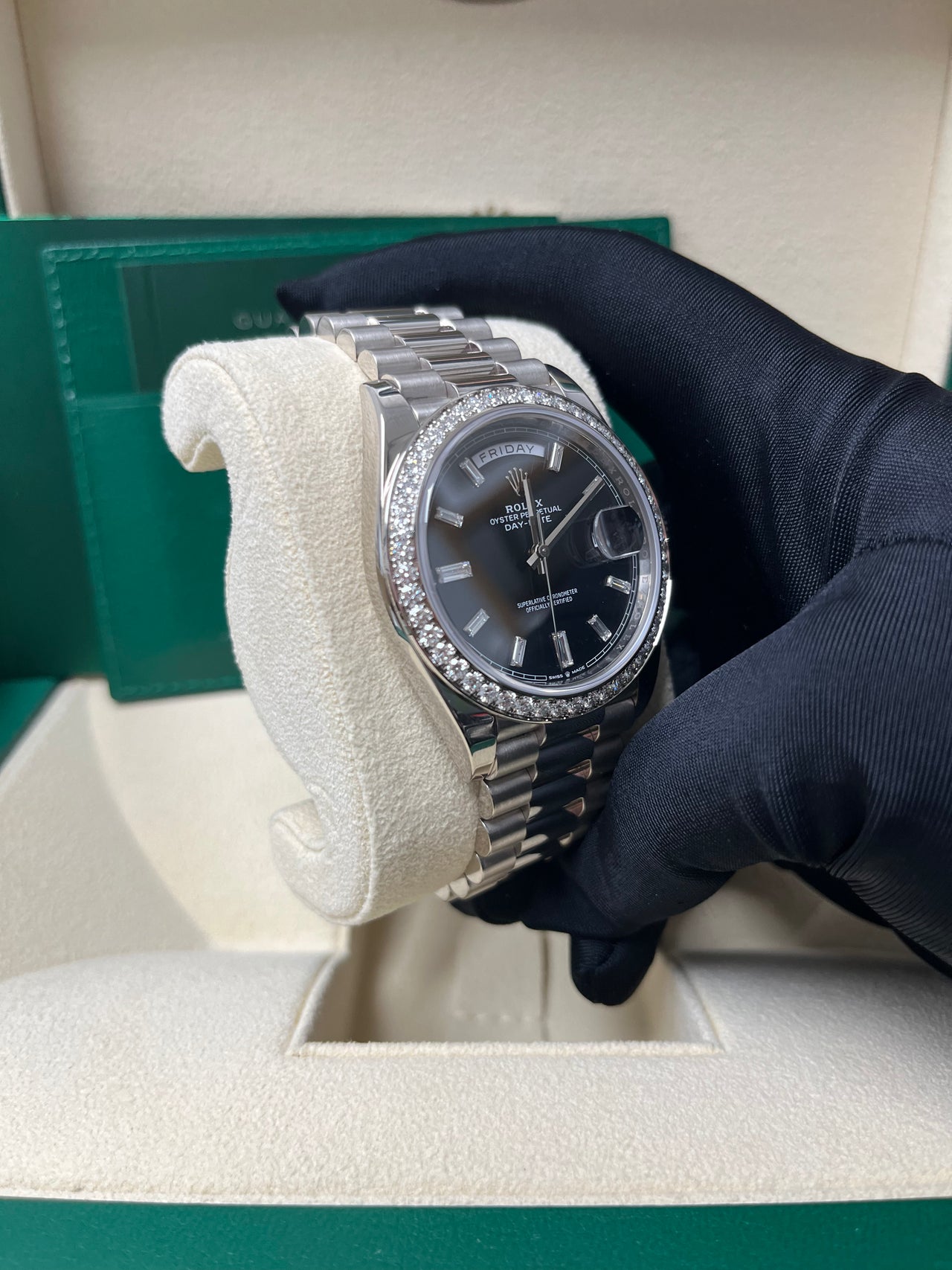 Rolex Day-Date 40 40 mm white gold and diamonds 228349rbr-0003 - Image 9