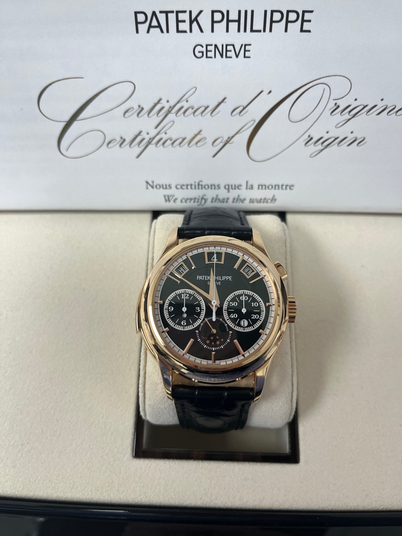 Patek Philippe Grand Complications (submodel) Rose Gold Black Dial 5208R-001 - Image 6