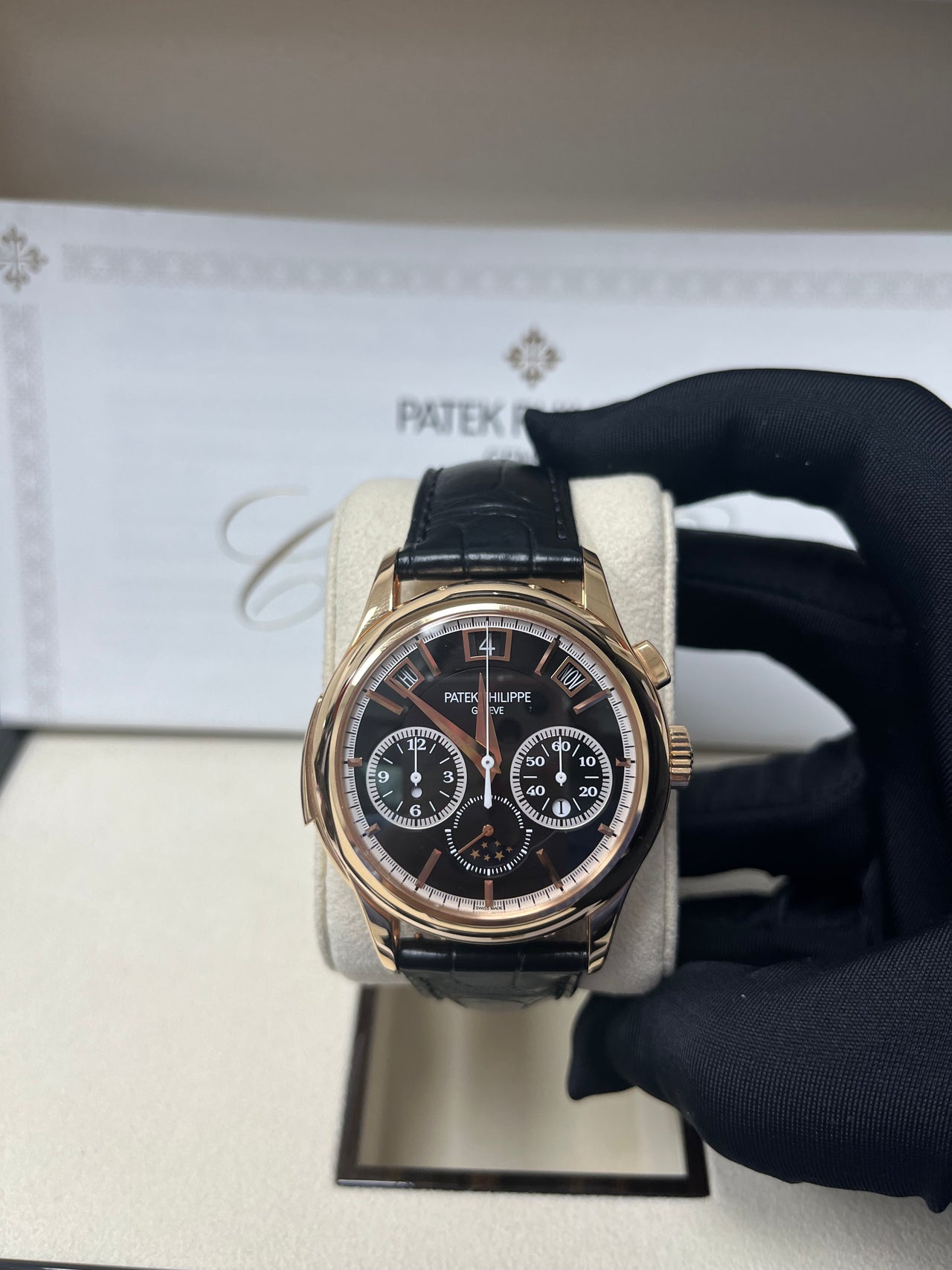 Patek Philippe Grand Complications (submodel) Rose Gold Black Dial 5208R-001 - Image 9