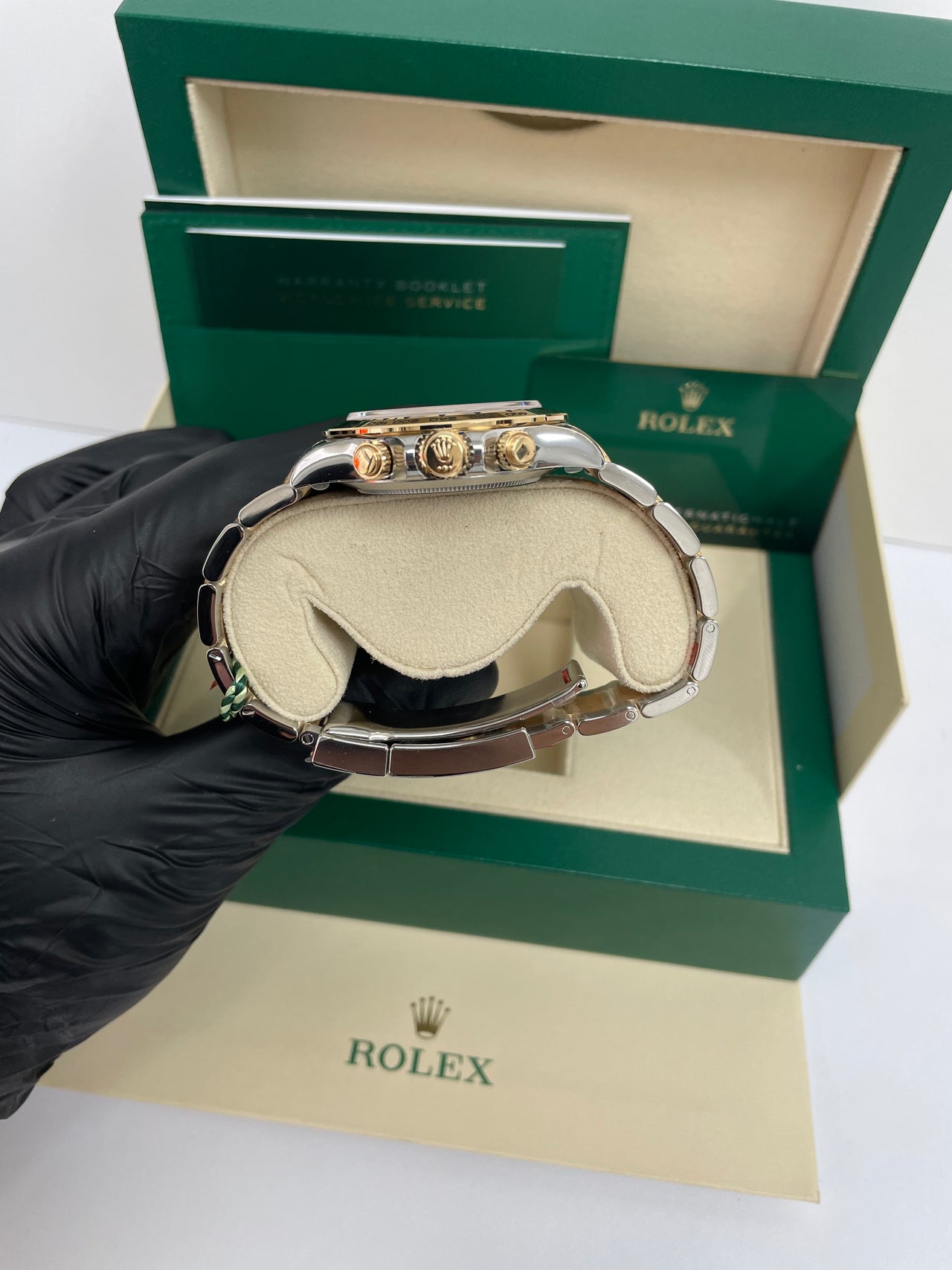 Rolex Daytona 40mm Yellow Rolesor Cosmograph White Index Dial (Ref #116503) - Image 4