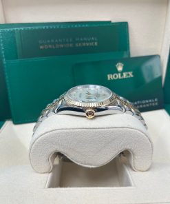 Alternative view of Rolex Mother of Pearl Dial Jubilee Two-Tone Yellow Gold Datejust 36 (Reference 126233)