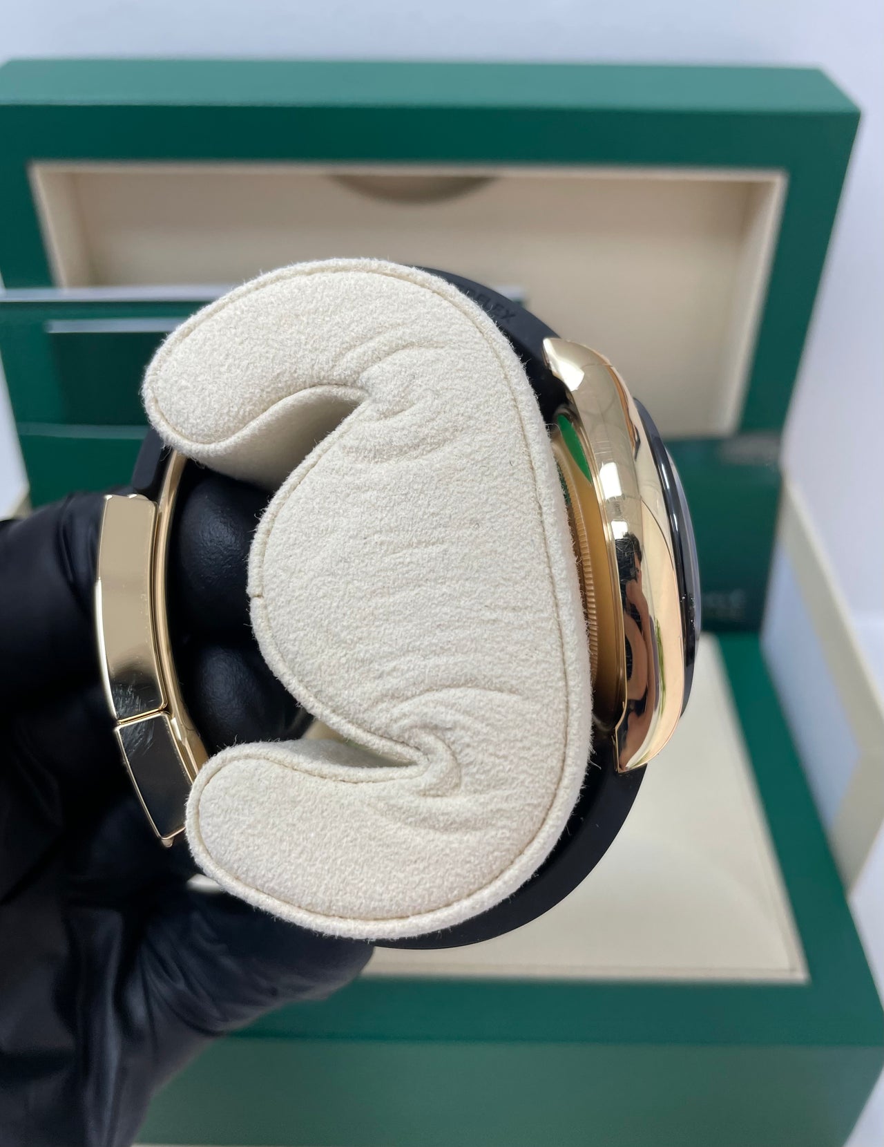 Rolex Daytona 40mm Champagne Dial with Black Subdials/ Black Oysterflex Strap (Reference # 116518LN) - Image 8