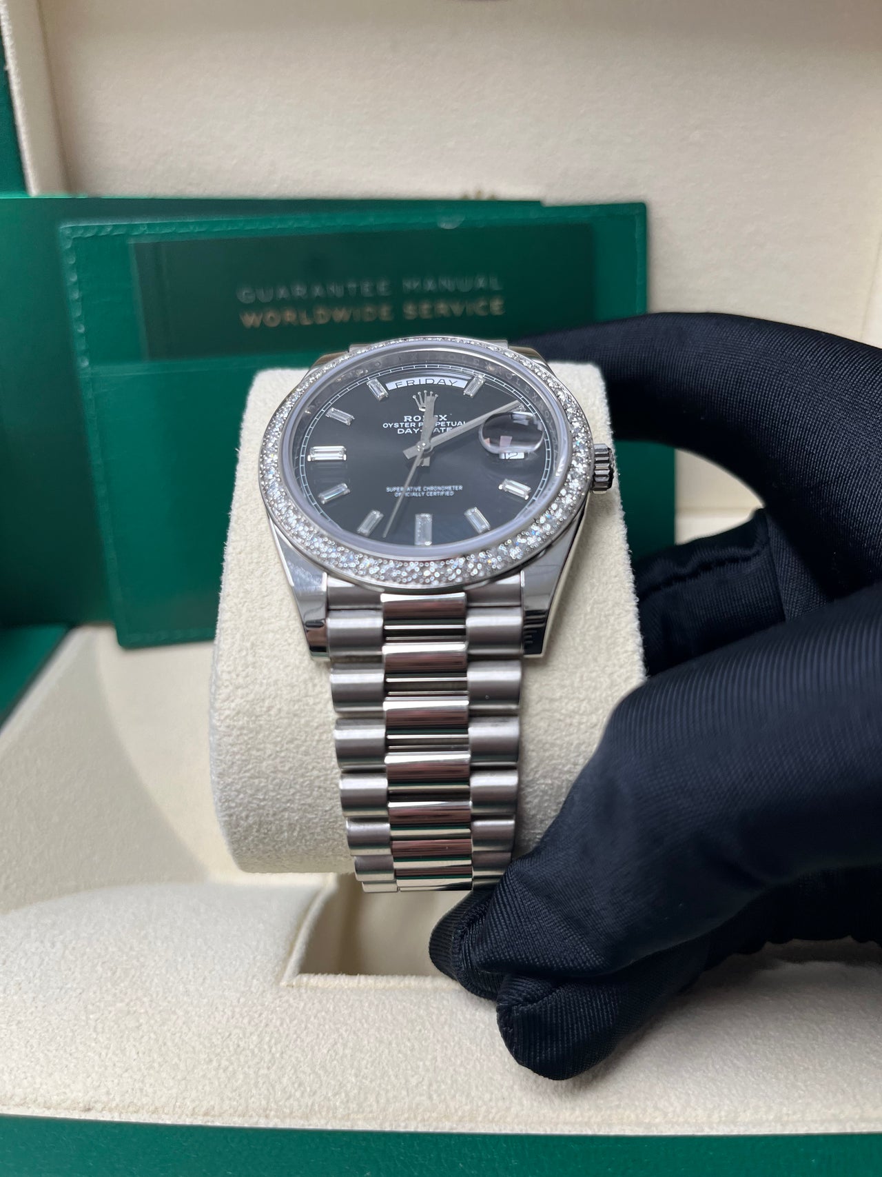 Rolex Day-Date 40 40 mm white gold and diamonds 228349rbr-0003 - Image 11
