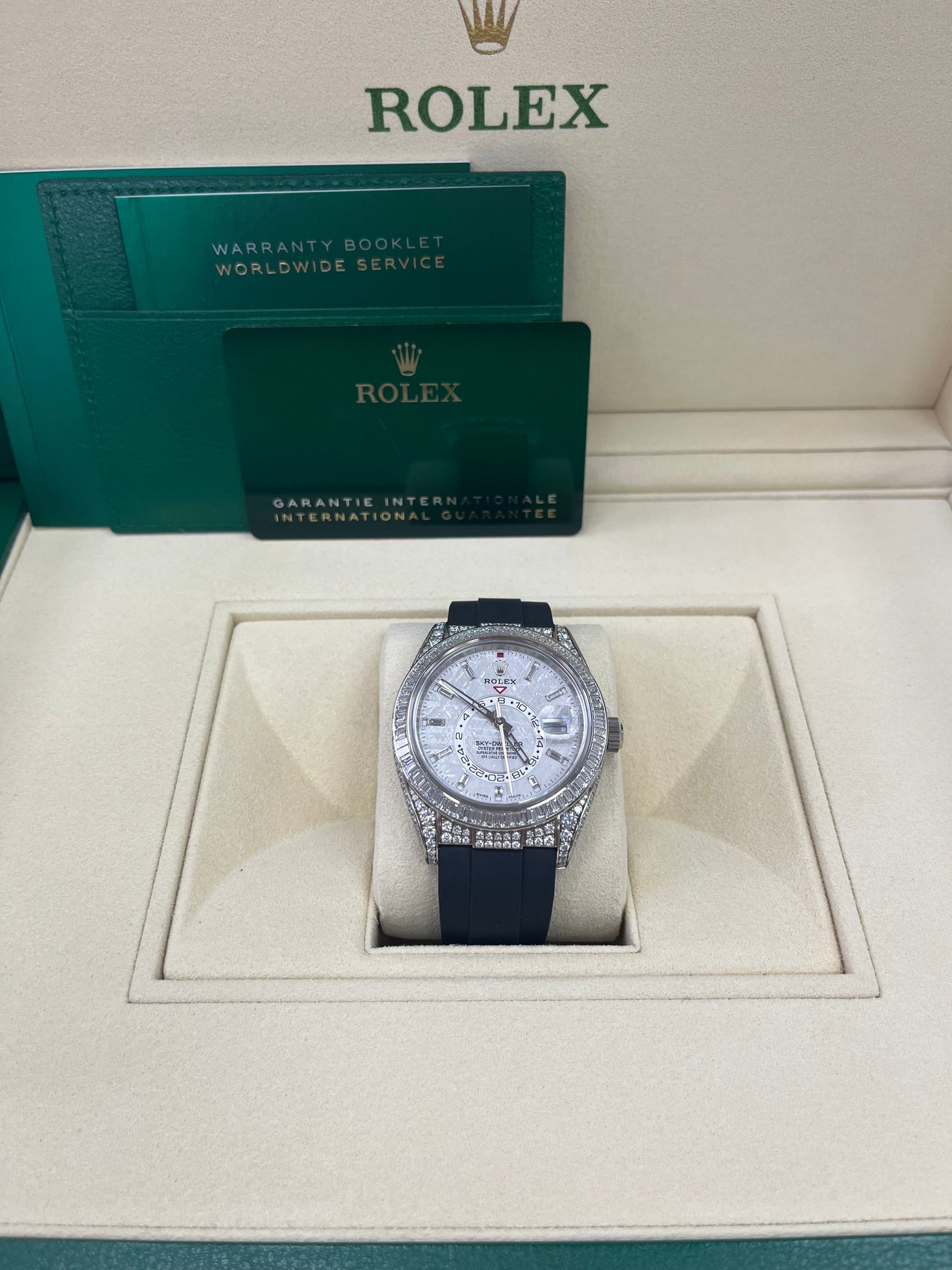 Rolex Sky-Dweller Meteorite Diamonds Baguette Dial Factory Diamonds (Reference # 326259tbr) - Image 3