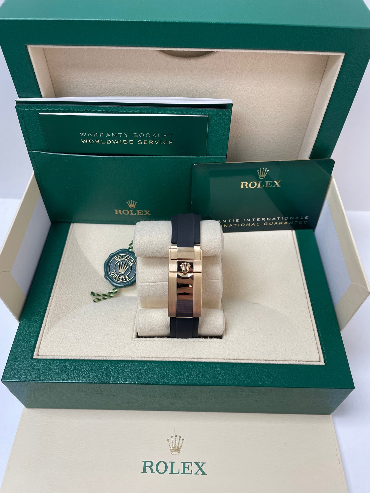 Rolex Daytona 40mm Champagne Dial with Black Subdials/ Black Oysterflex Strap (Reference # 116518LN) - Image 3