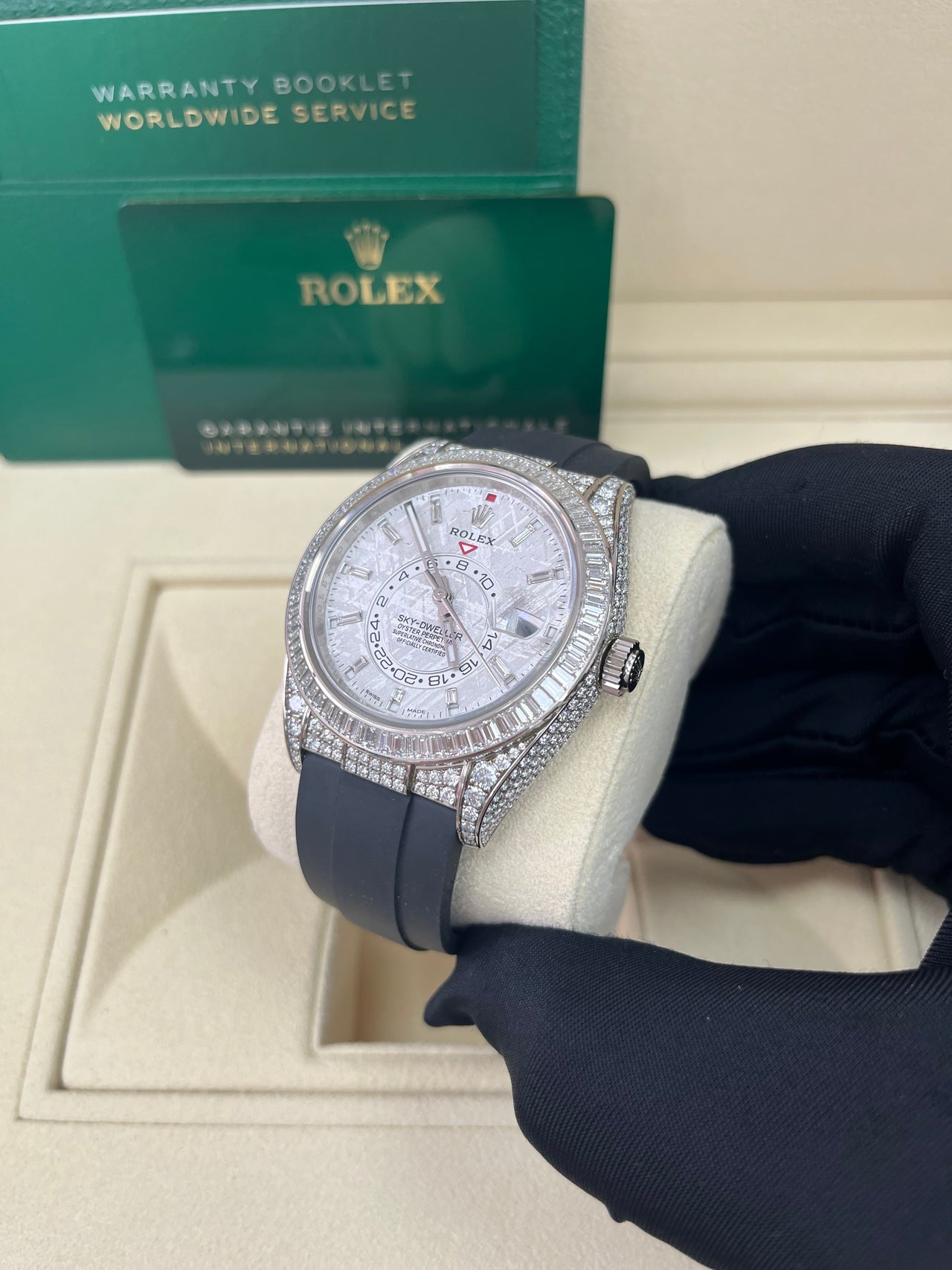 Rolex Sky-Dweller Meteorite Diamonds Baguette Dial Factory Diamonds (Reference # 326259tbr) - Image 16