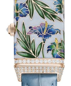 Alternative view of Reverso One Precious Flowers – Hibiscus Enamel