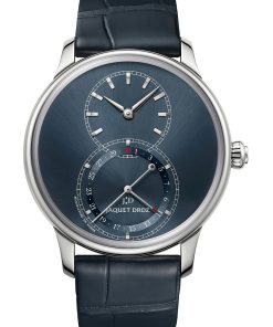 Grande Seconde Quantième Satin-Brushed Blue