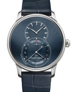 Grande Seconde Quantième Satin-Brushed Blue