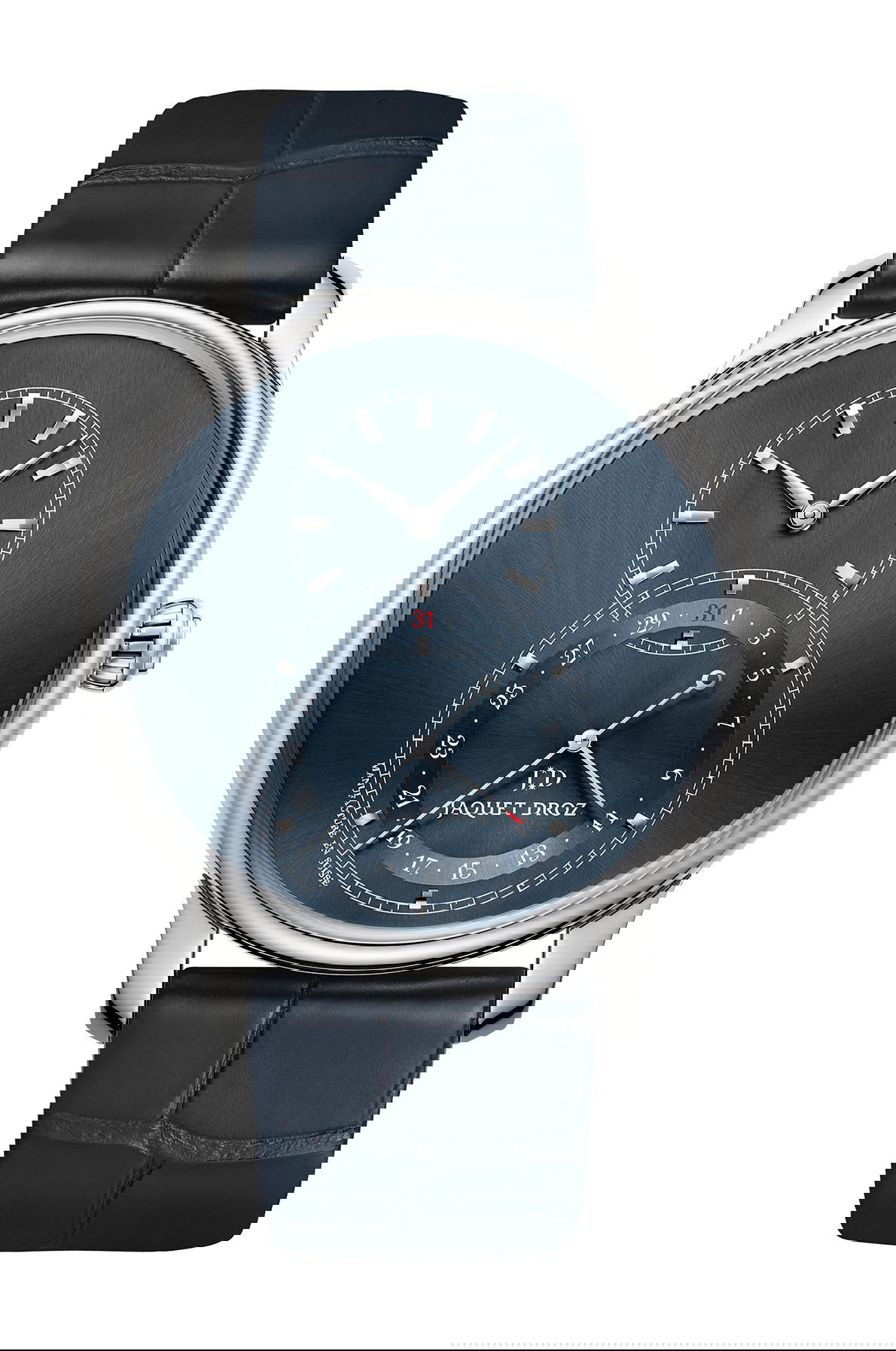 Grande Seconde Quantième Satin-Brushed Blue