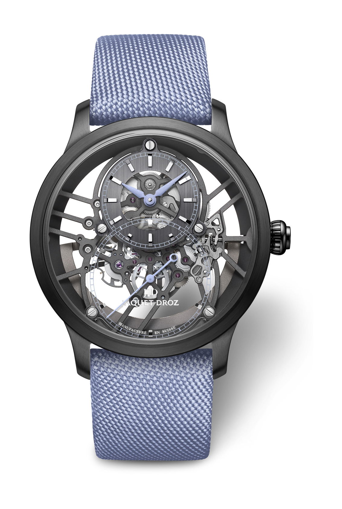 Grande Seconde Skelet-One Black Ceramic Sky Blue