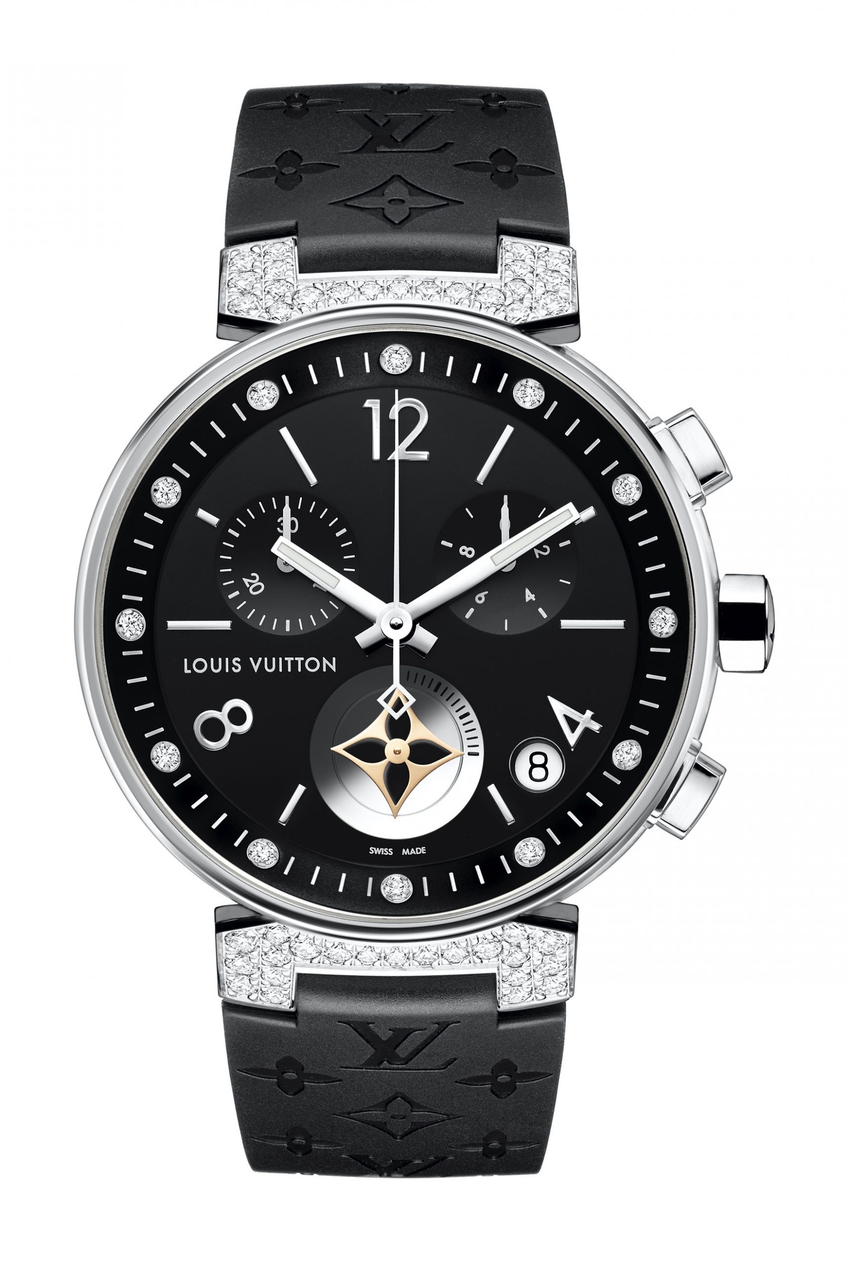 Tambour Moon Star Chronograph Noire & Diamants