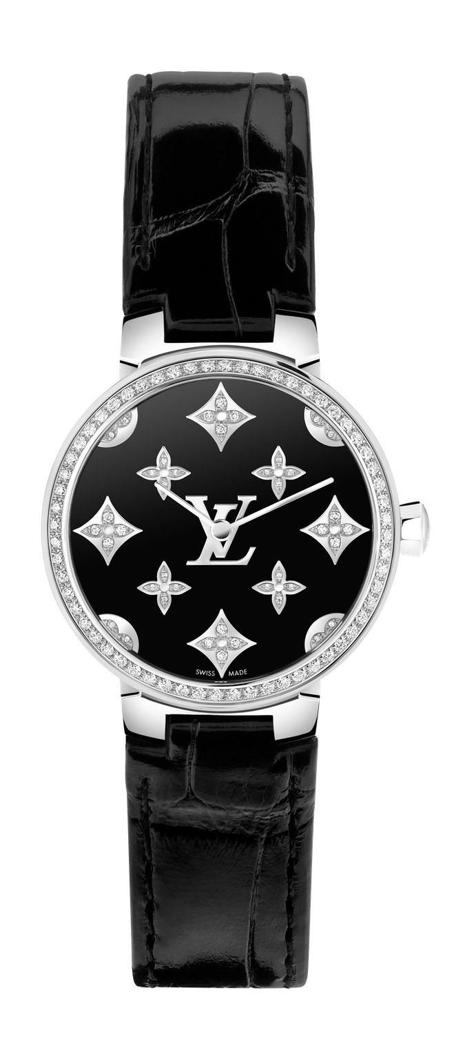 Tambour Slim Monogram Dentelle Black