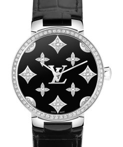 Tambour Slim Monogram Dentelle Black