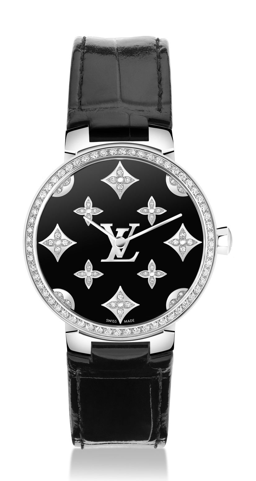Tambour Slim Monogram Dentelle Black