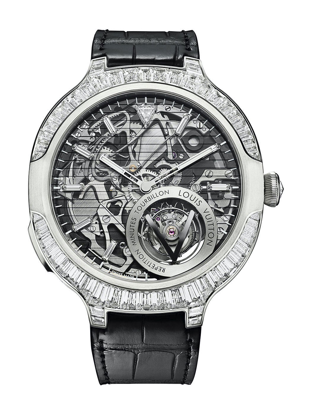 Voyager Répétition Minutes Tourbillon Volant Pavée