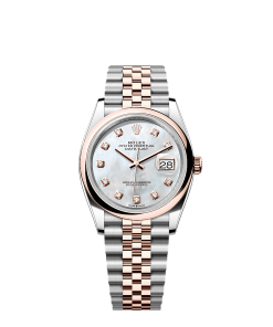 Rolex Datejust 36  36 mm  Oystersteel and Everose gold 126201-0021