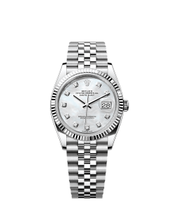 Rolex Datejust 36  36 mm  Oystersteel and white gold 126234-0019
