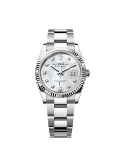 Rolex Datejust 36  36 mm  Oystersteel and white gold 126234-0020
