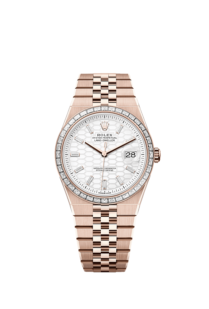 Rolex Land-Dweller 40 40 mm Everose gold and diamonds 127385tbr-0003