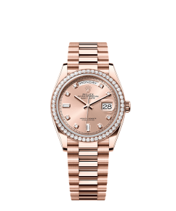 Rolex Day-Date 36  36 mm  Everose gold and diamonds 128345rbr-0009