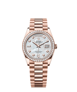 Rolex Day-Date 36  36 mm  Everose gold and diamonds 128345rbr-0028