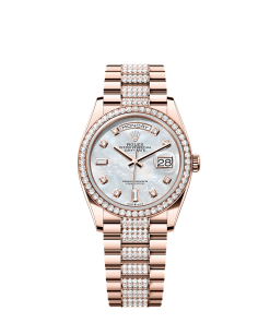 Rolex Day-Date 36  36 mm  Everose gold and diamonds 128345rbr-0030