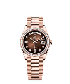 Rolex Day-Date 36  36 mm  Everose gold and diamonds 128345rbr-0040