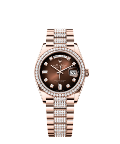 Rolex Day-Date 36  36 mm  Everose gold and diamonds 128345rbr-0041