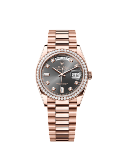 Rolex Day-Date 36  36 mm  Everose gold and diamonds 128345rbr-0052