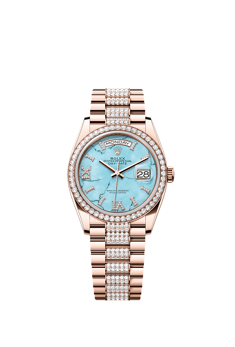 Rolex Day-Date 36 36 mm Everose gold and diamonds 128345rbr-0065