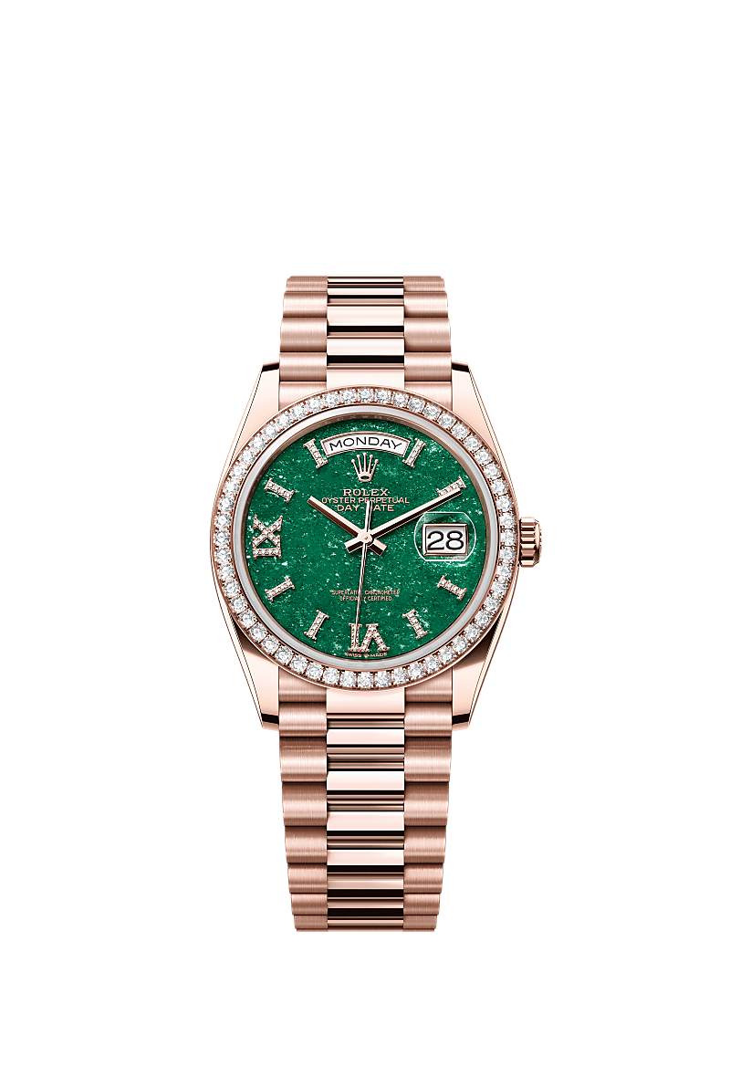 Rolex Day-Date 36 36 mm Everose gold and diamonds 128345rbr-0068
