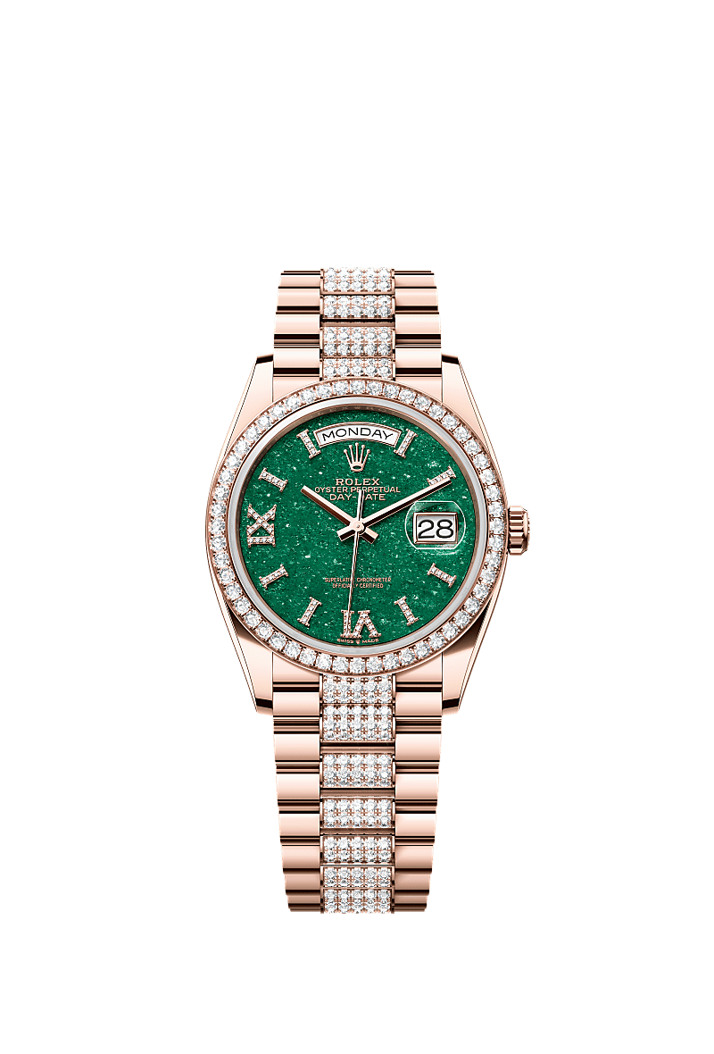 Rolex Day-Date 36 36 mm Everose gold and diamonds 128345rbr-0069