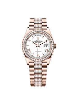 Rolex Day-Date 36  36 mm  Everose gold and diamonds 128345rbr-0071