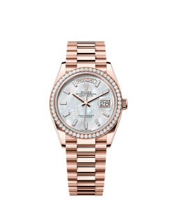 Rolex Day-Date 36  36 mm  Everose gold and diamonds 128345rbr-0077