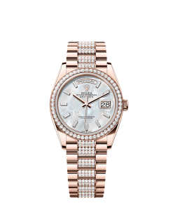 Rolex Day-Date 36  36 mm  Everose gold and diamonds 128345rbr-0078