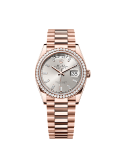 Rolex Day-Date 36  36 mm  Everose gold and diamonds 128345rbr-0081