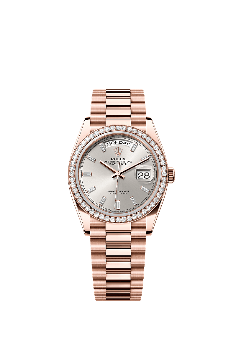 Rolex Day-Date 36 36 mm Everose gold and diamonds 128345rbr-0081
